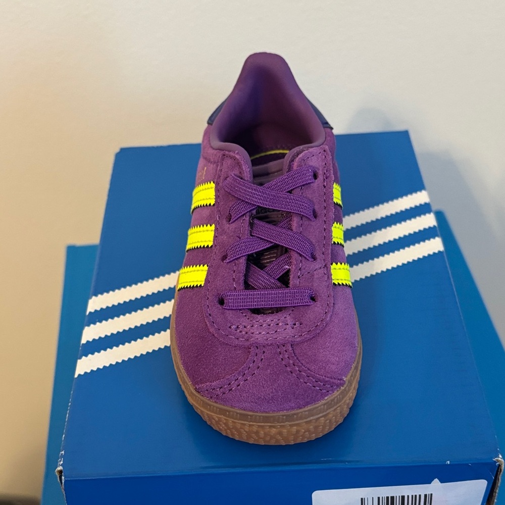 Adidas Gazelle Kids' Purple and Yellow Sneakers